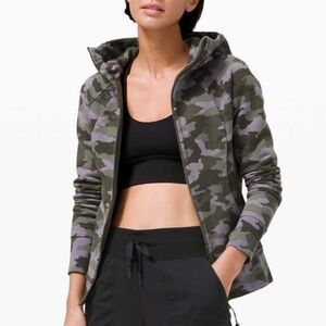 Lululemon Scuba Hoodie Cotton Fleece Heritage 365 Camo Dusky Lavender Sz 10